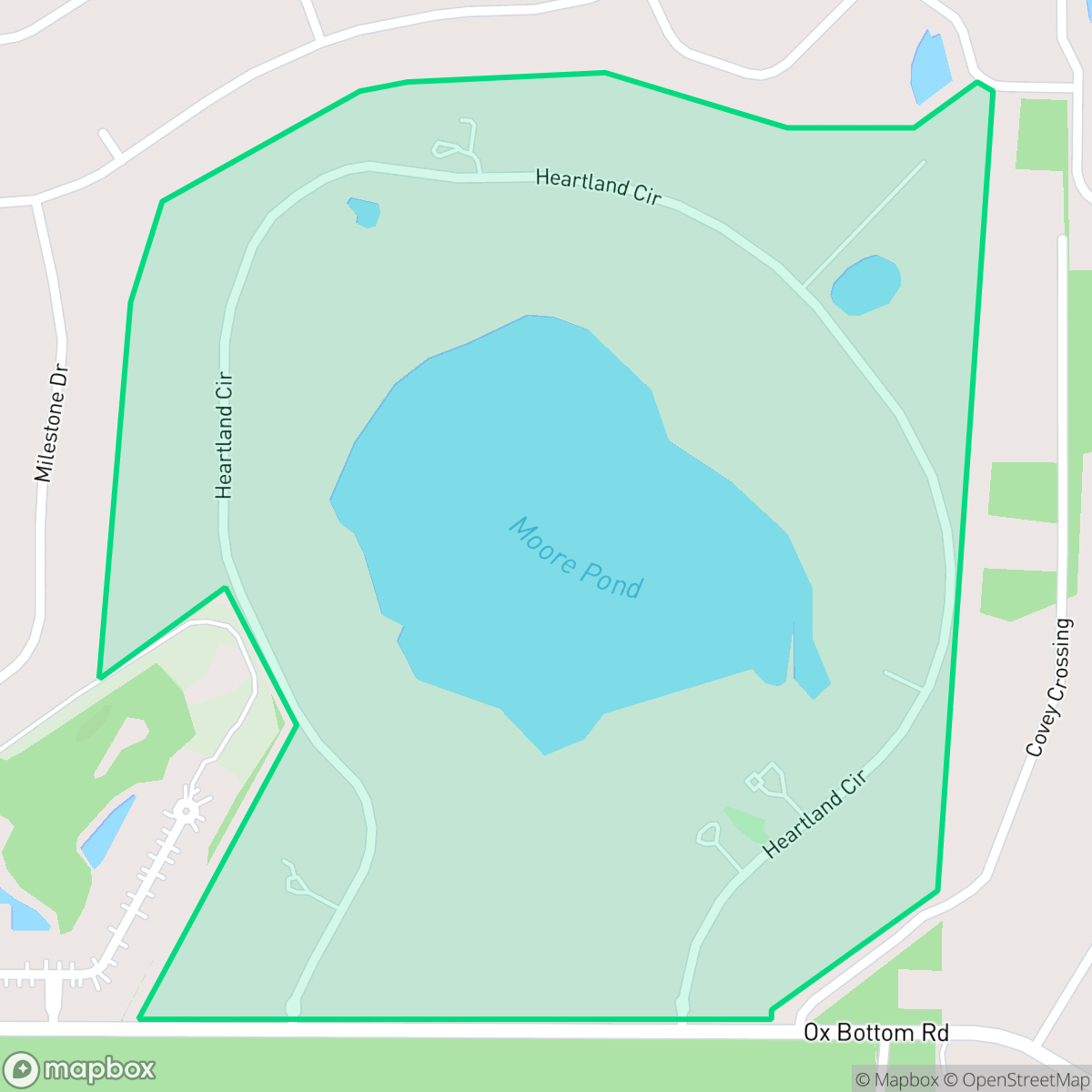 Map showing the location of Moore Pond, Tallahassee, FL
