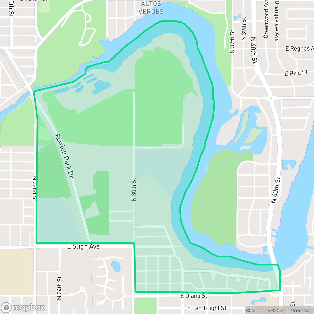 Map showing the location of River Grove, Tampa, FL