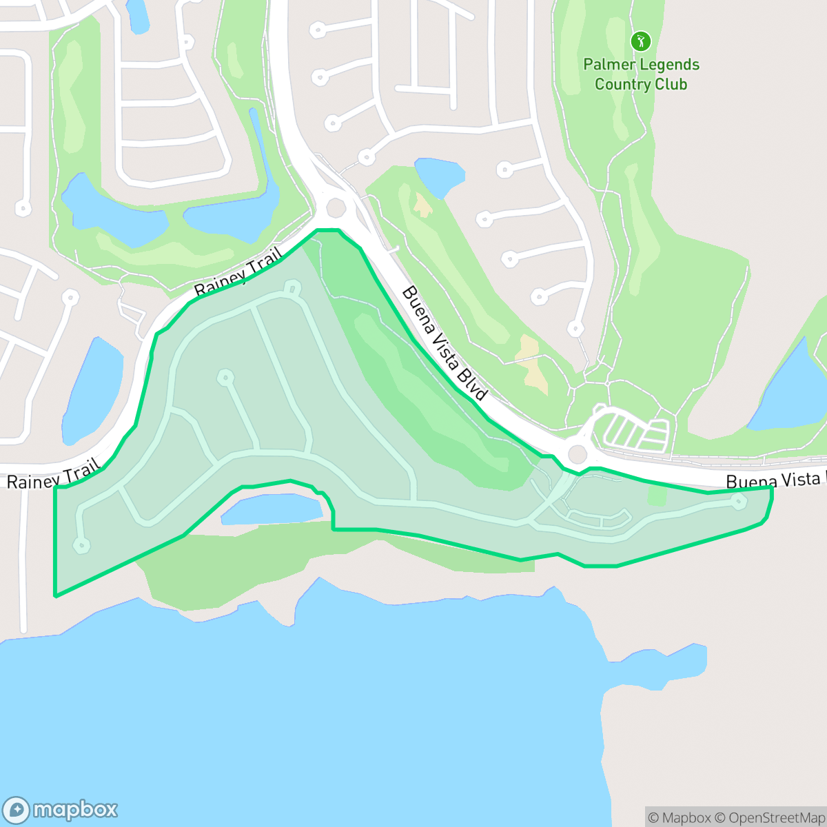 Map showing the location of Village of Bridgeport at Lake Miona, The Villages, FL