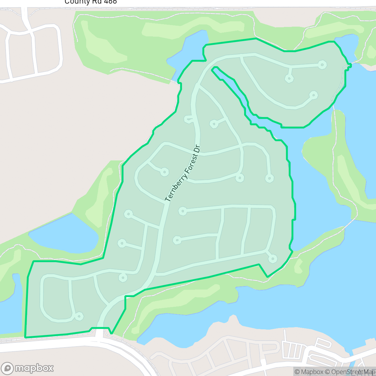Map showing the location of Village of Bridgeport at Lake Sumter, The Villages, FL