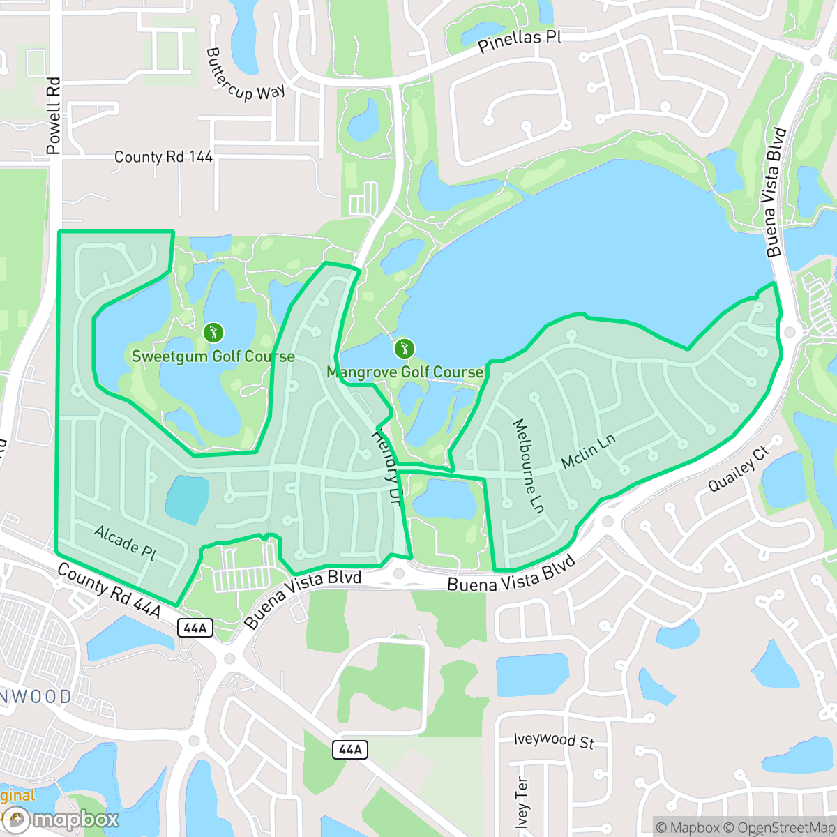 Map showing the location of Village of Collier, The Villages, FL