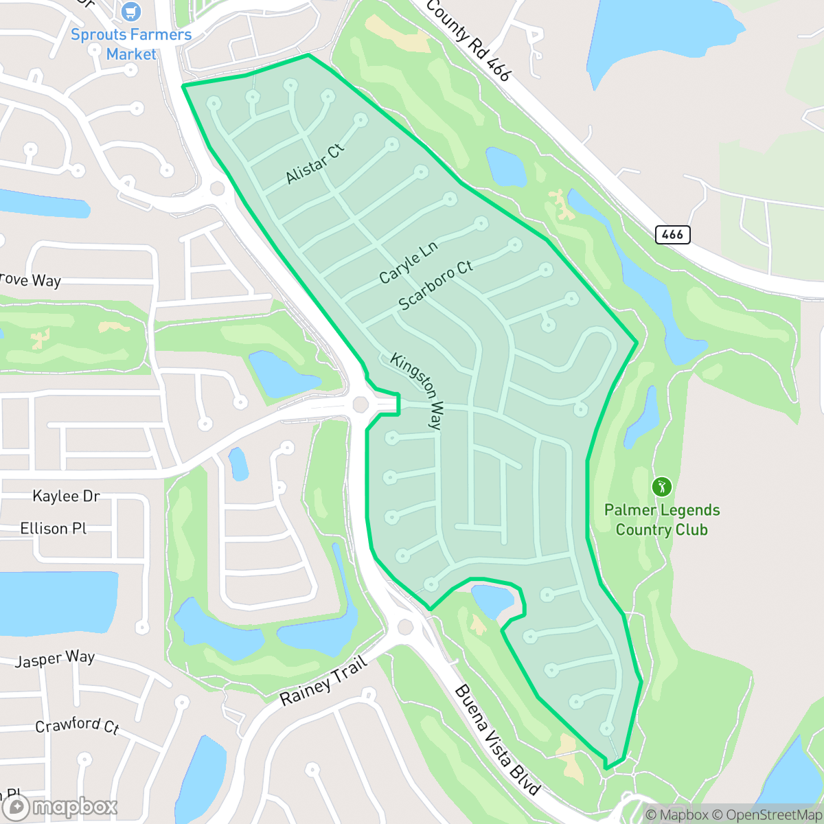 Map showing the location of Village of Winifred, The Villages, FL