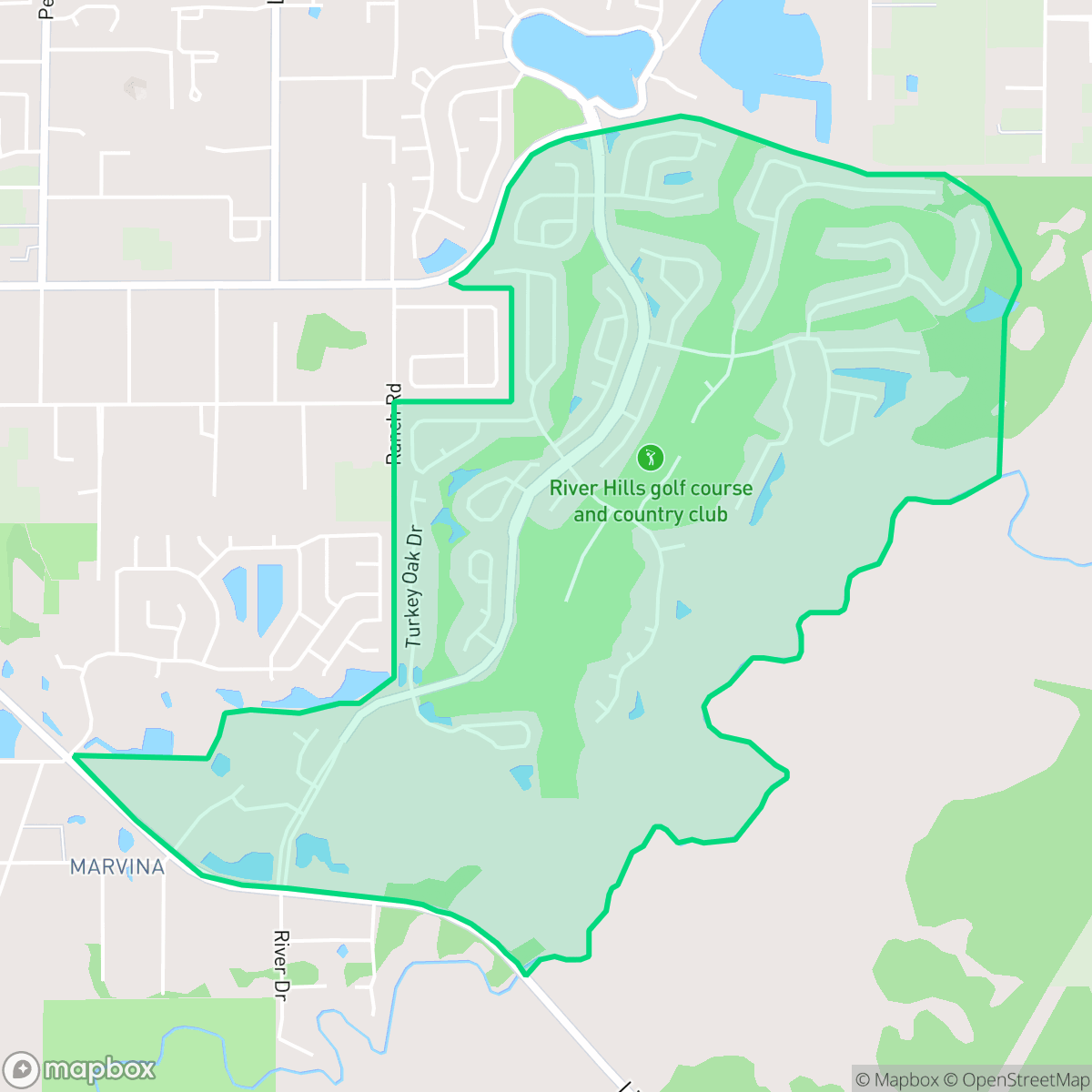 Map showing the location of River Hills, Valrico, FL