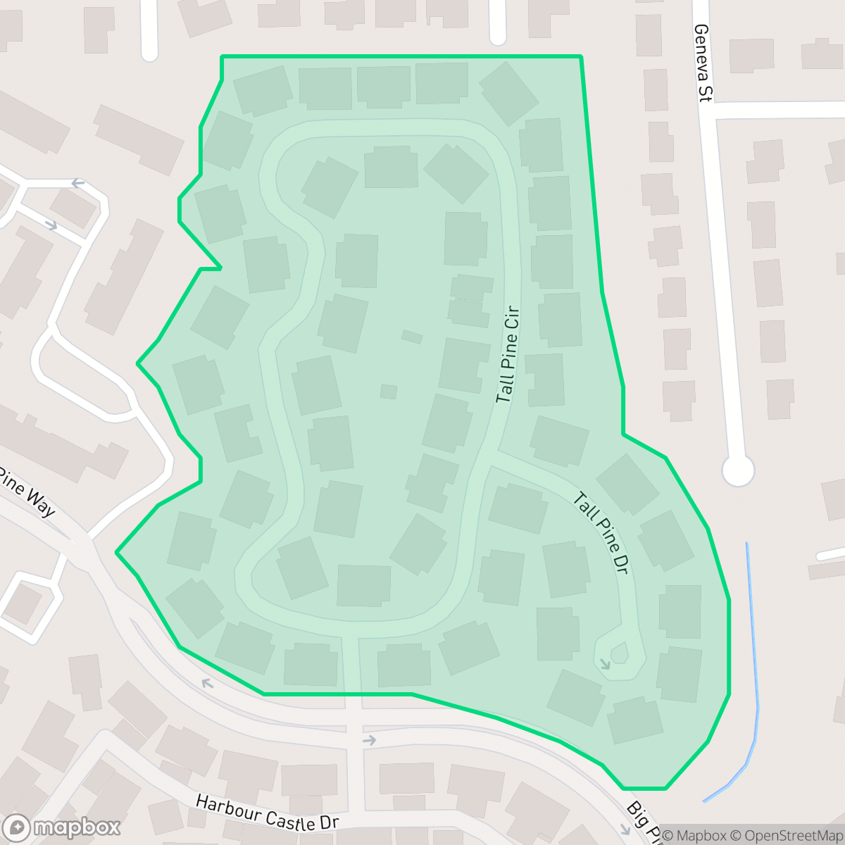 Map showing the location of Pinebrook Woods, Villas, FL