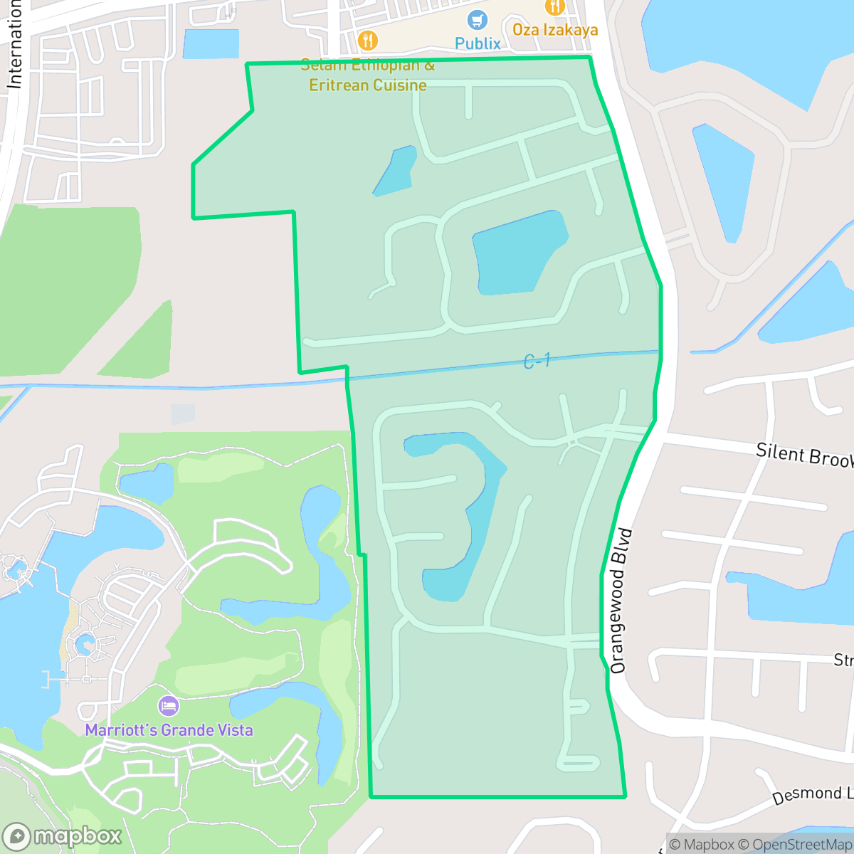 Map showing the location of Villages of Parkview, Williamsburg, FL