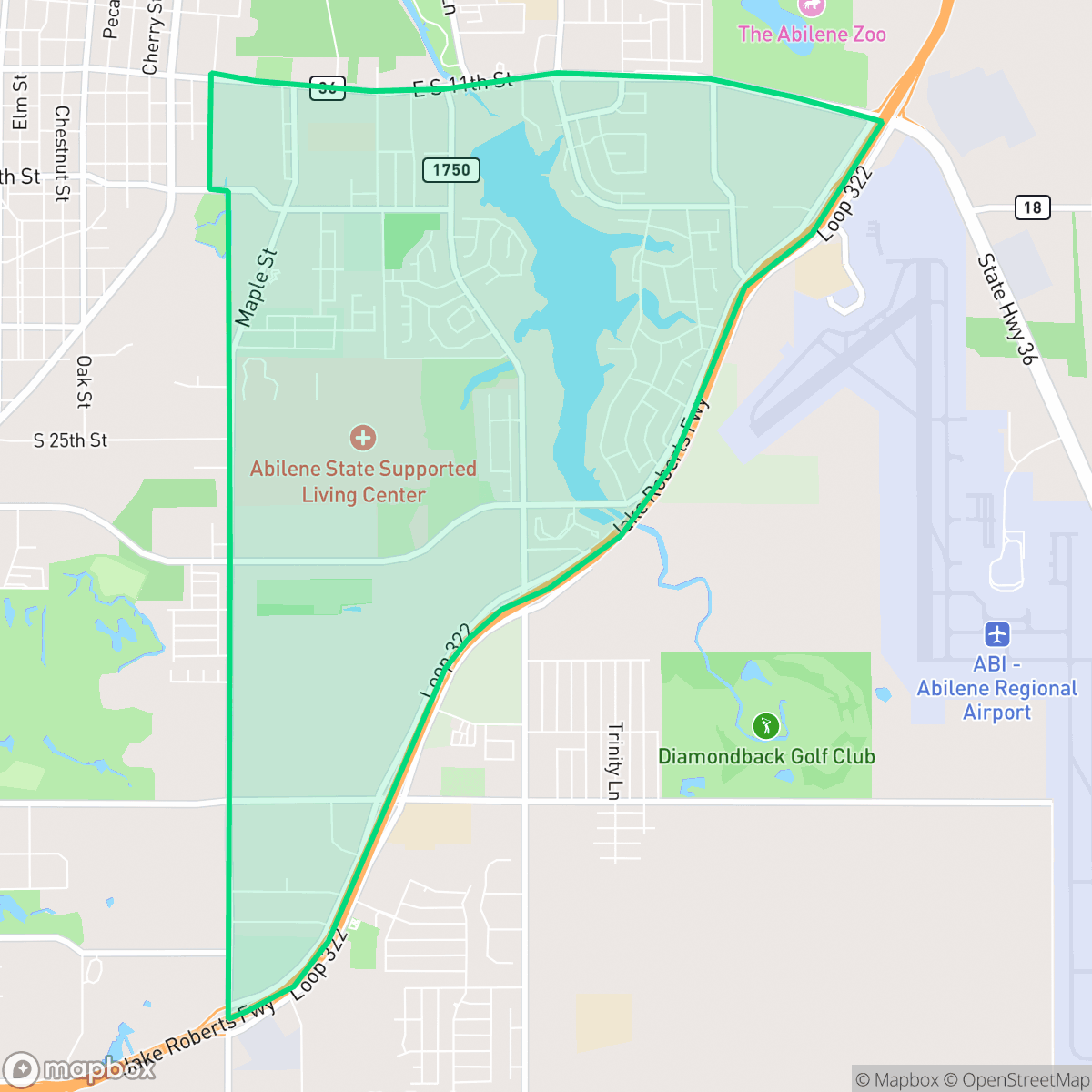 Map showing the location of Lytle, Abilene, TX