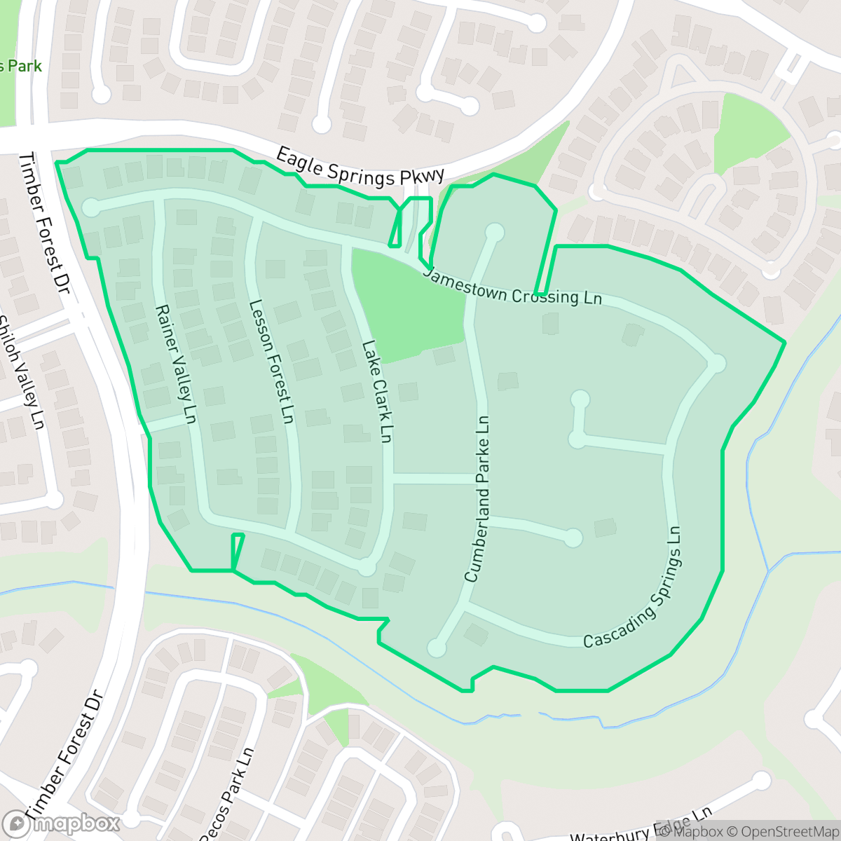 Map showing the location of Barton Ridge, Atascocita, TX