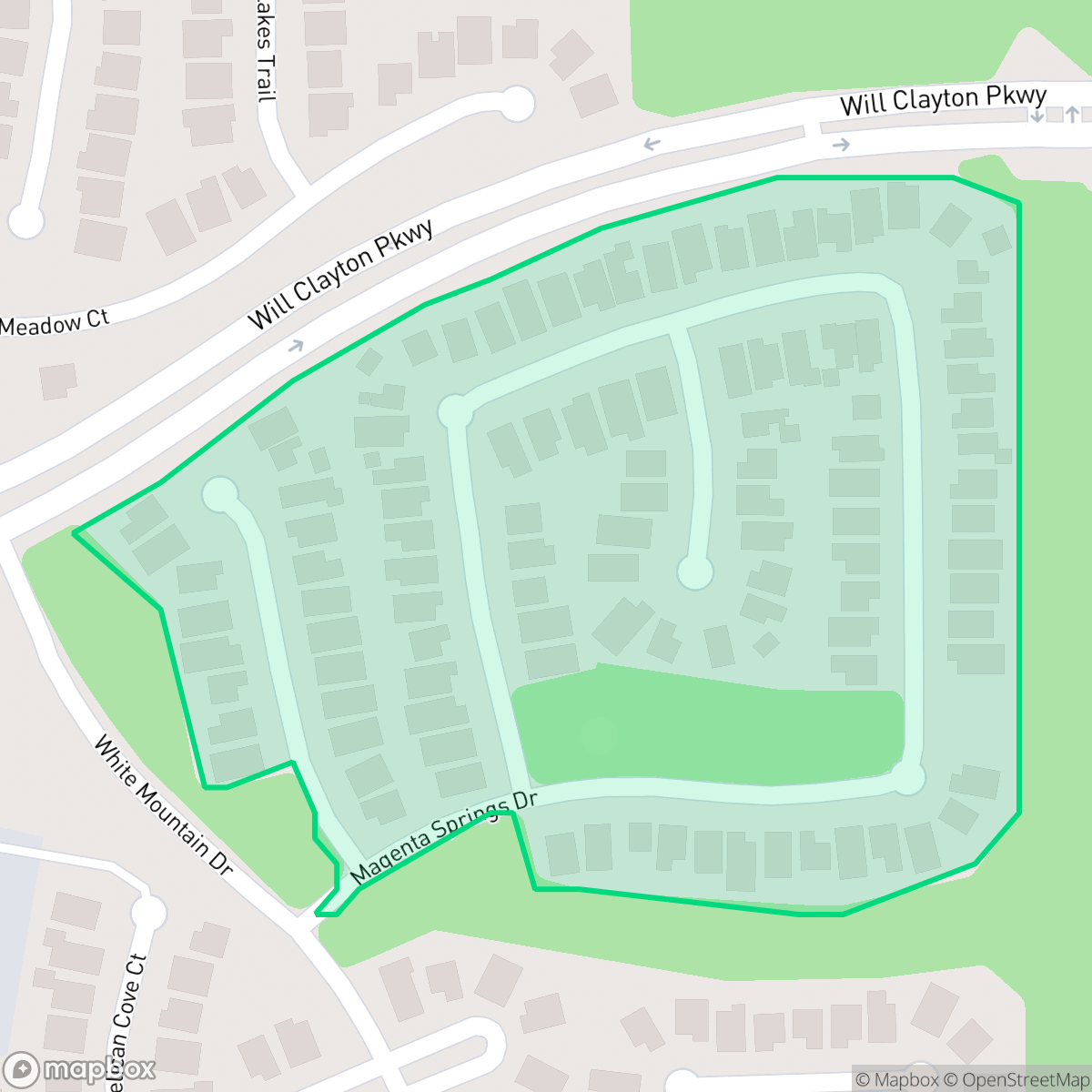 Map showing the location of Cottage Grove, Atascocita, TX