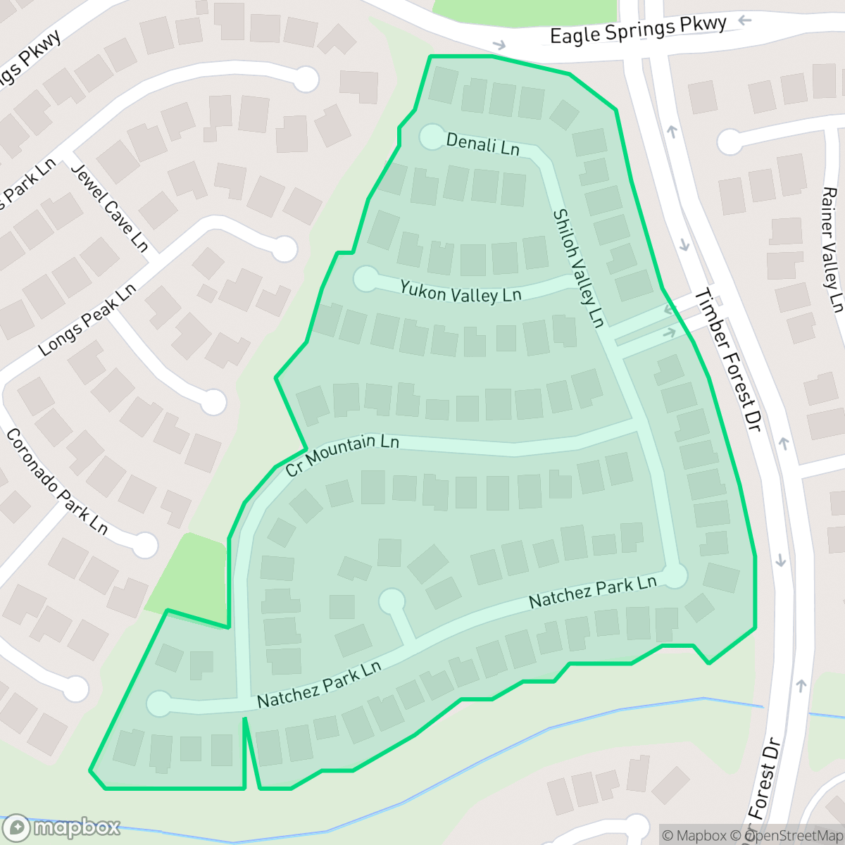 Map showing the location of Crescent Ridge, Atascocita, TX