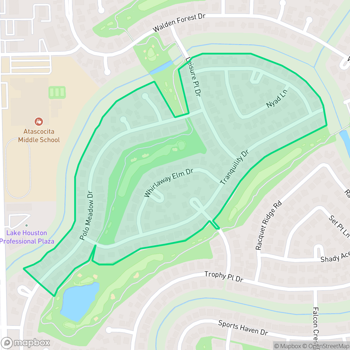 Map showing the location of Marathon Village, Atascocita, TX