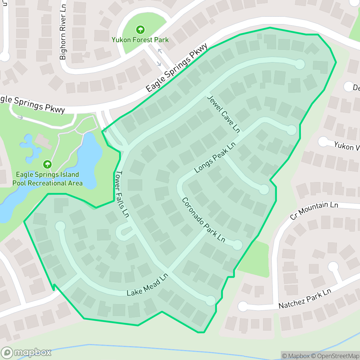 Map showing the location of Meridian Cove at Lake Montage, Atascocita, TX