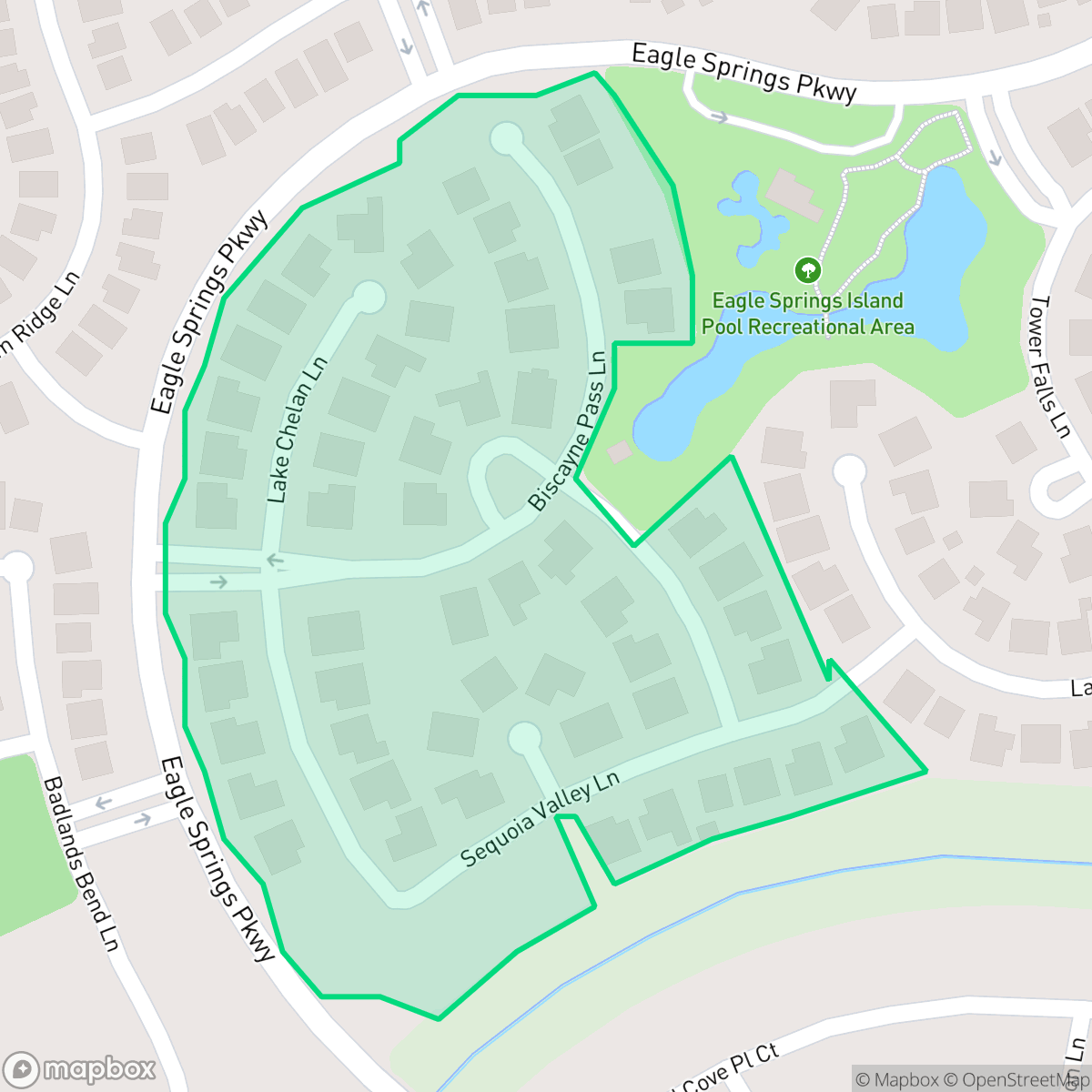 Map showing the location of Montecito Pointe at Lake Montage, Atascocita, TX