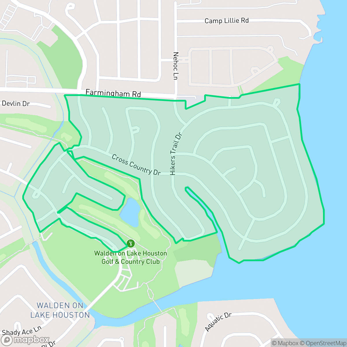Map showing the location of Olympic Village, Atascocita, TX