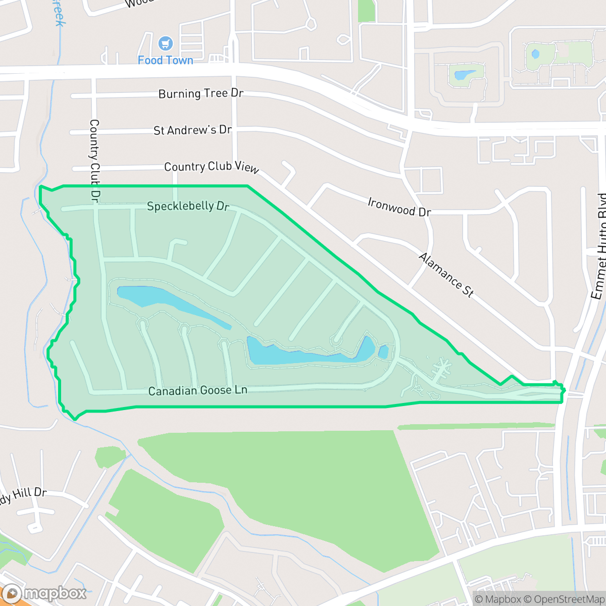 Map showing the location of Goose Creek Reserve, Baytown, TX