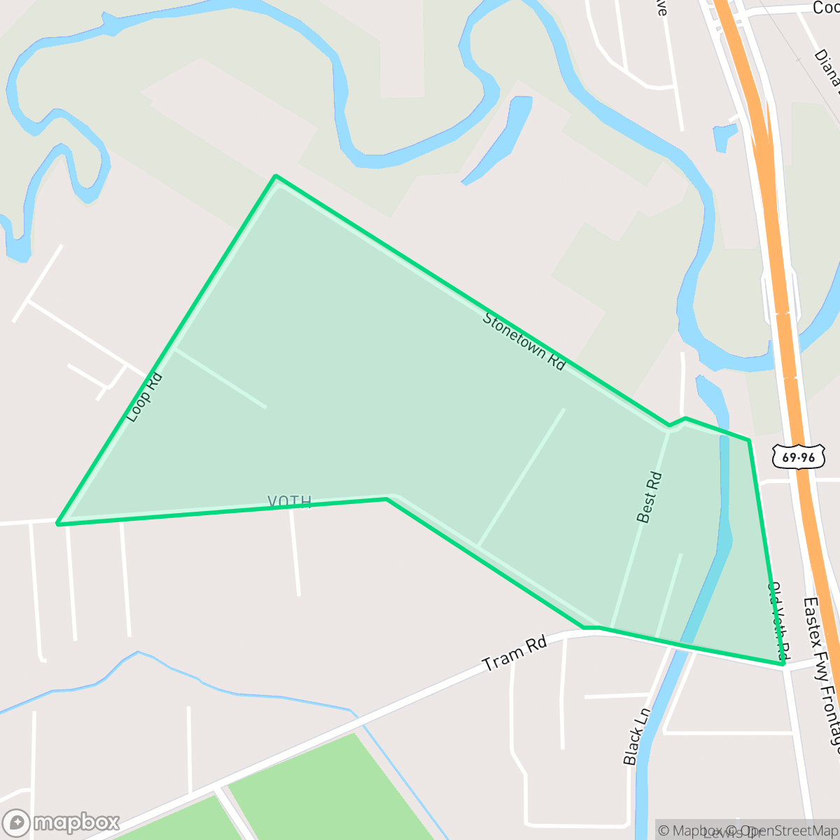 Map showing the location of C.O.V.A.C., Beaumont, TX