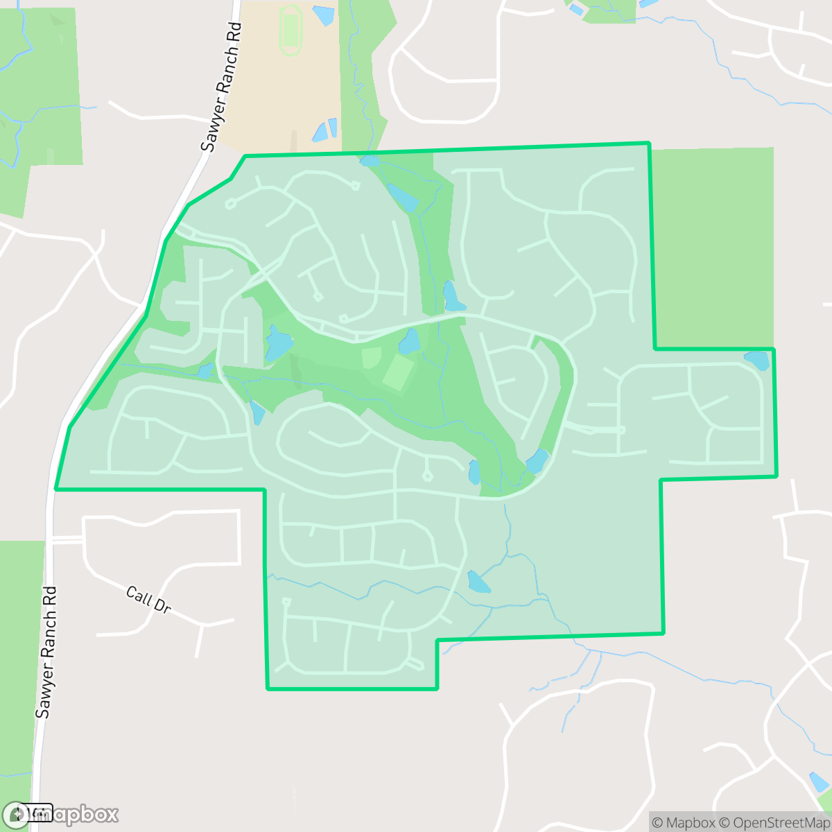 Map showing the location of Highpointe, Belterra, TX