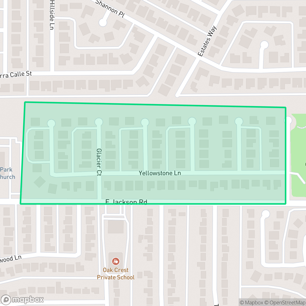 Map showing the location of Parks of Carrollton, Carrollton, TX