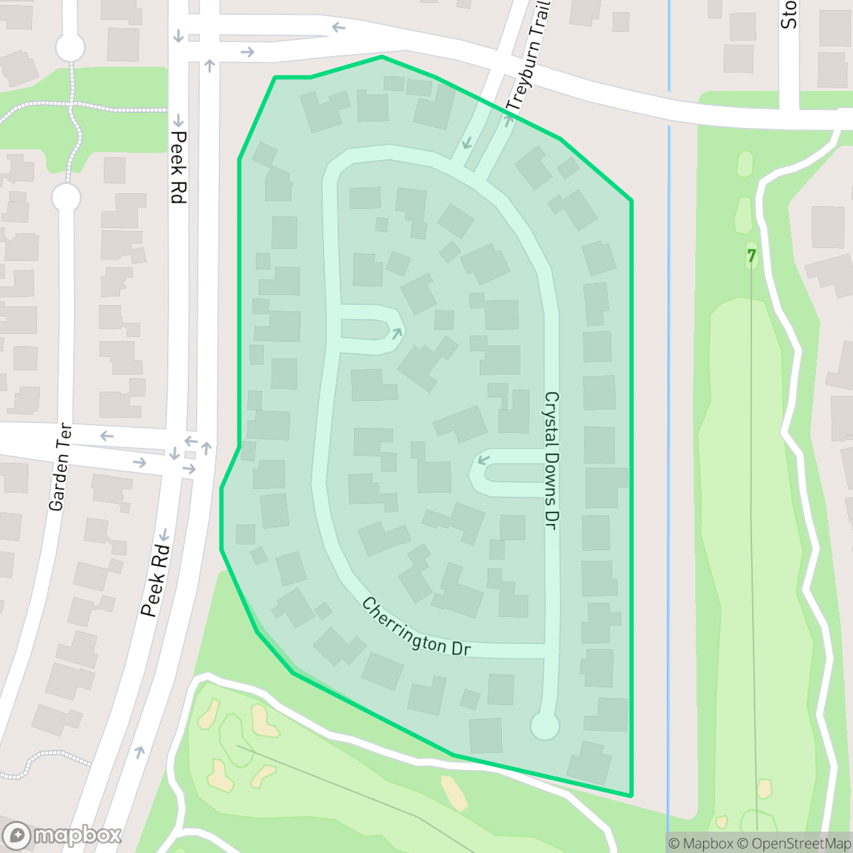 Map showing the location of Andover Green, Cinco Ranch, TX