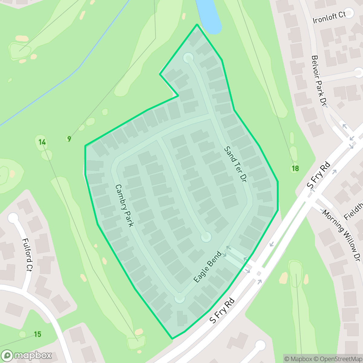Map showing the location of The Fairways at Kelliwood, Cinco Ranch, TX