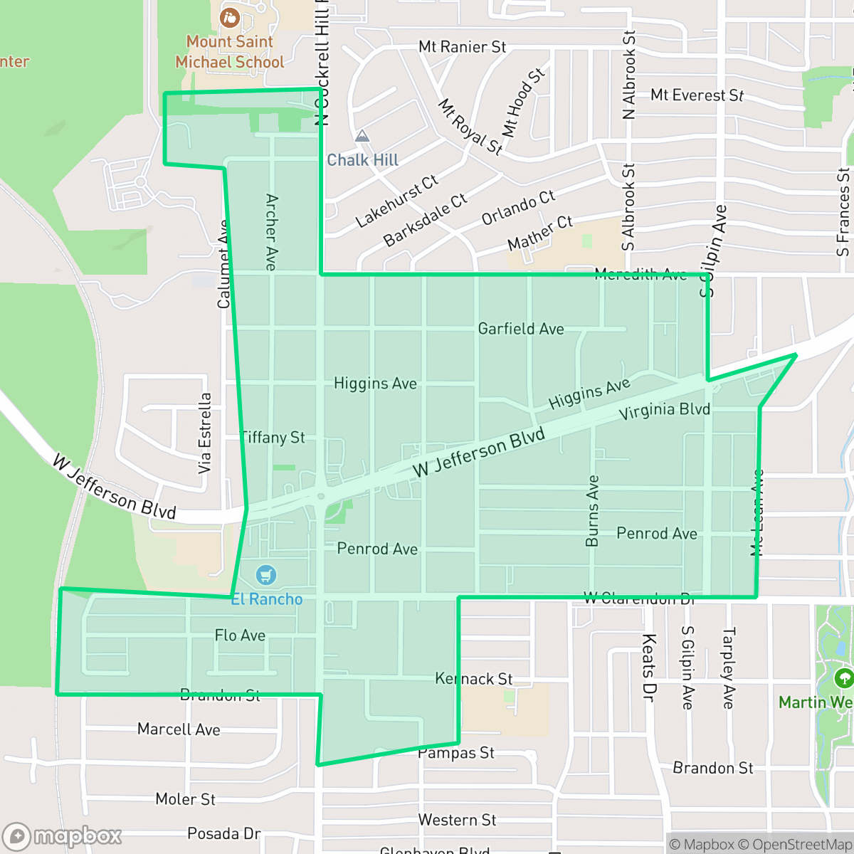 Map showing the location of Cockrell Hill, TX — coverage area