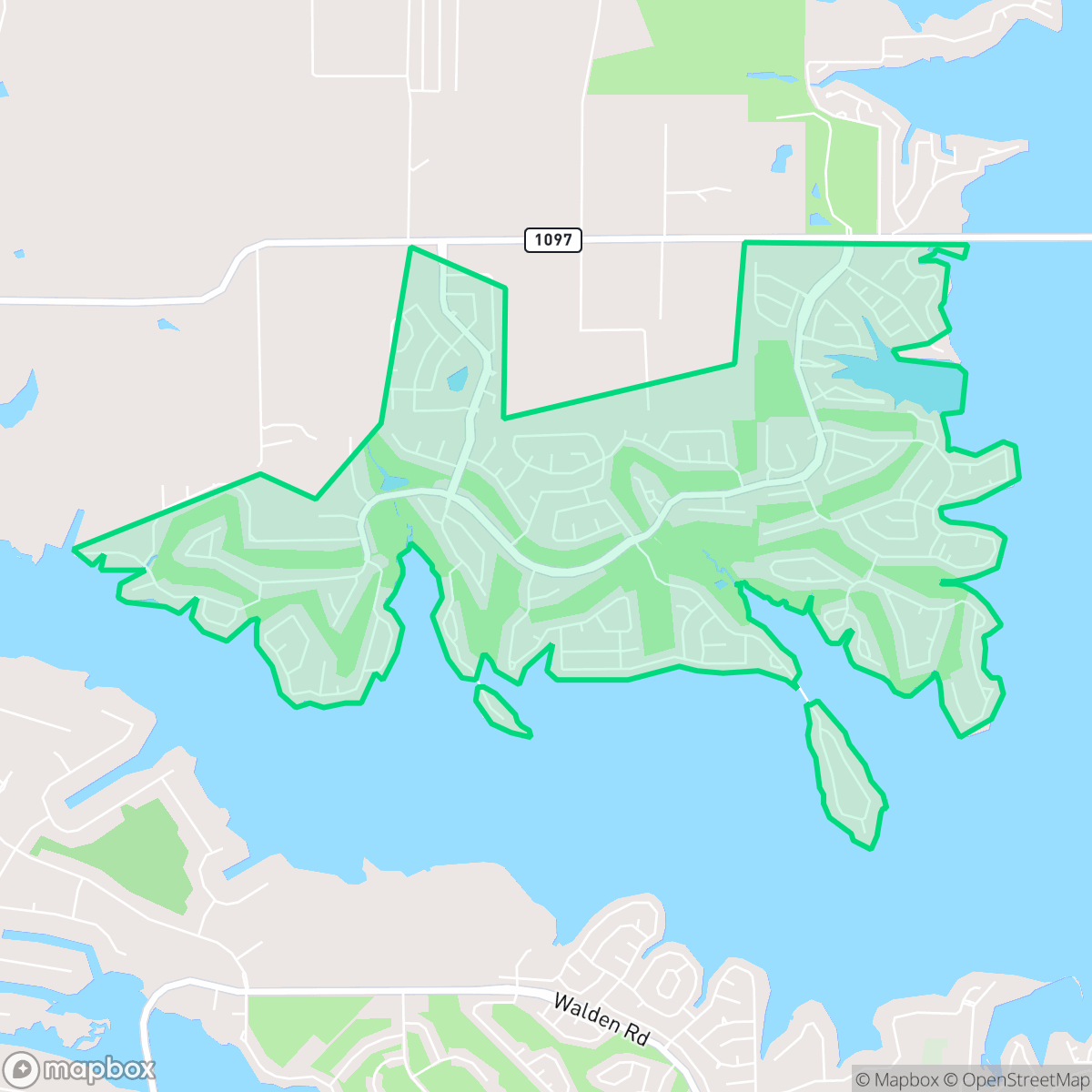 Map showing the location of Bentwater, Conroe, TX