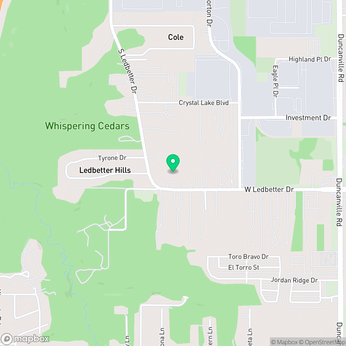 Map showing the location of Southwest Dallas, Dallas, TX