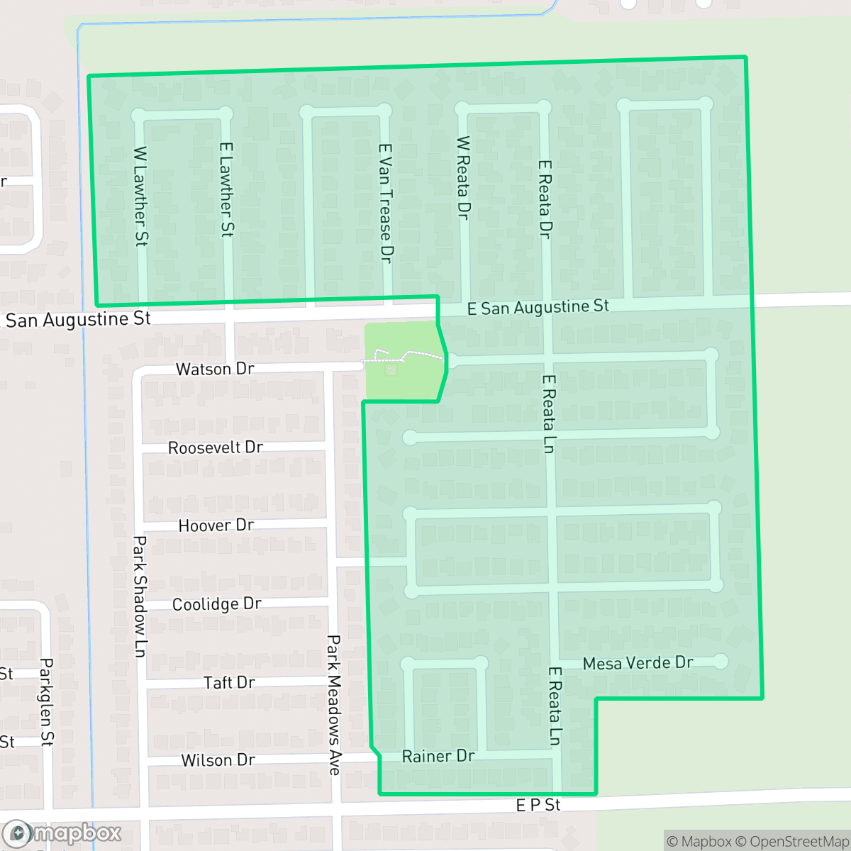 Map showing the location of Park Place, Deer Park, TX
