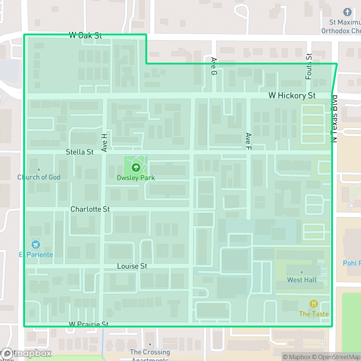 Map showing the location of Cement City, Denton, TX