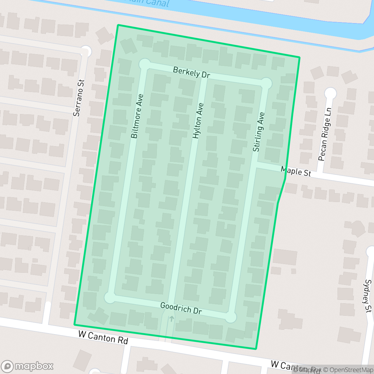 Map showing the location of Castle Ridge, Edinburg, TX