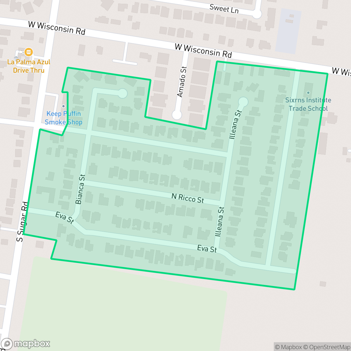Map showing the location of Lantana Estates, Edinburg, TX