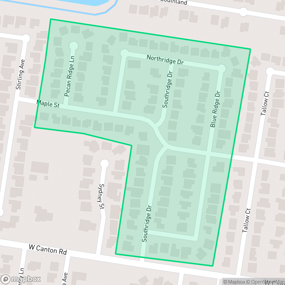 Map showing the location of South Ridge, Edinburg, TX