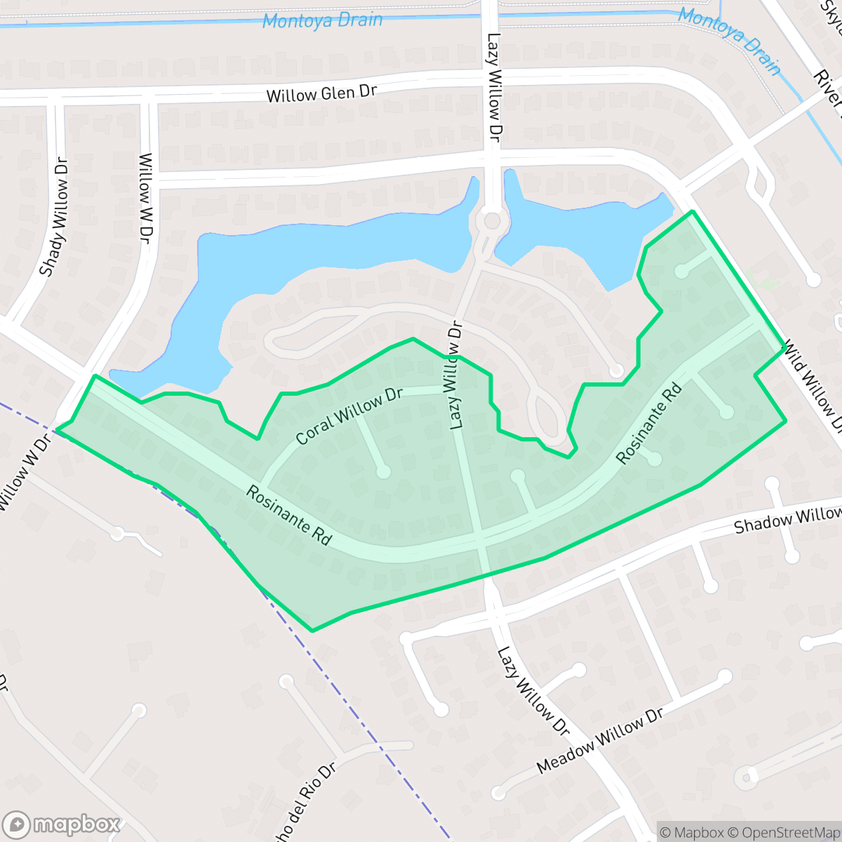 Map showing the location of Willow Bend One, El Paso, TX