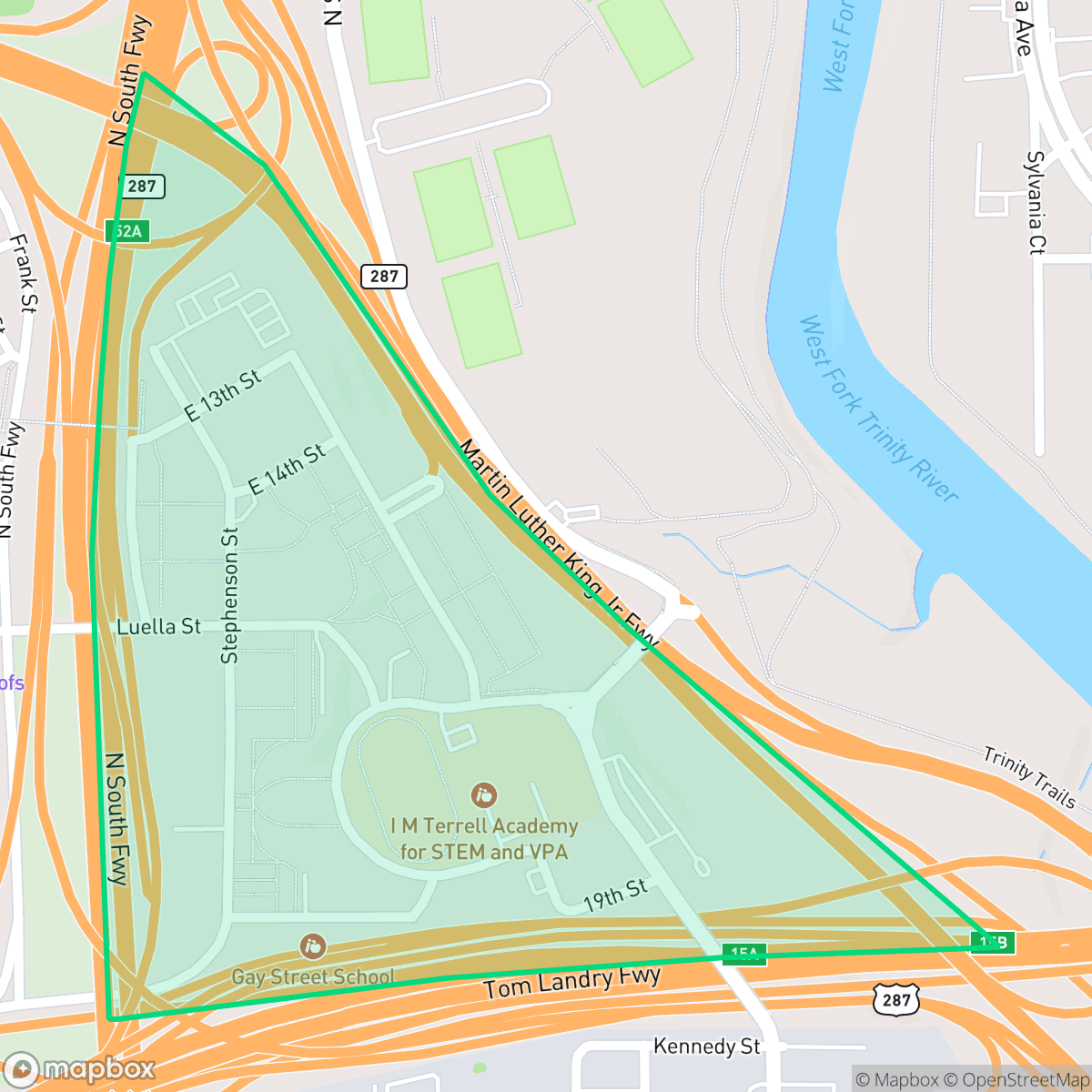 Map showing the location of Butler, Fort Worth, TX