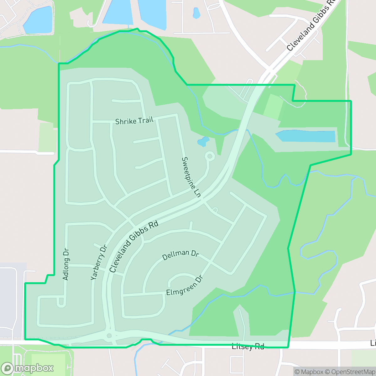 Map showing the location of Chadwick Farms, Fort Worth, TX