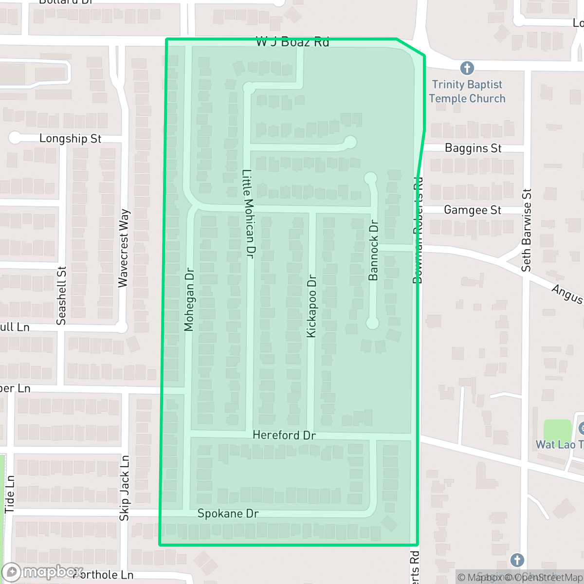 Map showing the location of Cheyenne Ridge, Fort Worth, TX