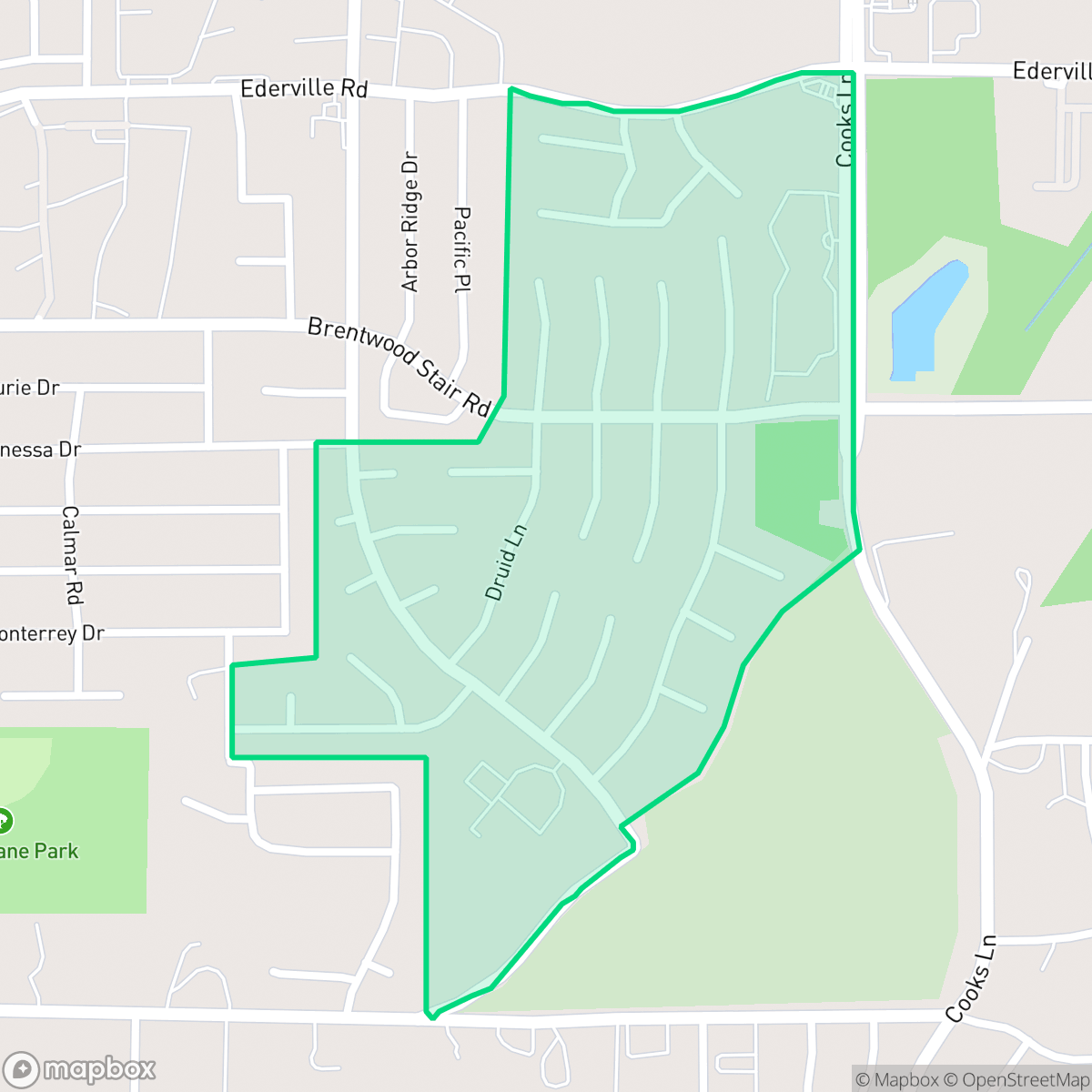 Map showing the location of Cookes Meadow, Fort Worth, TX