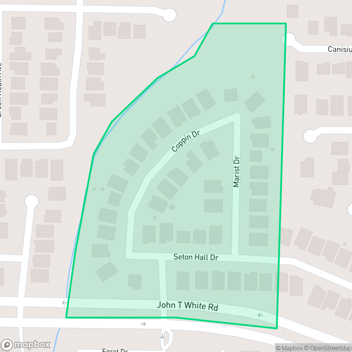 Map showing the location of Emory Place, Fort Worth, TX