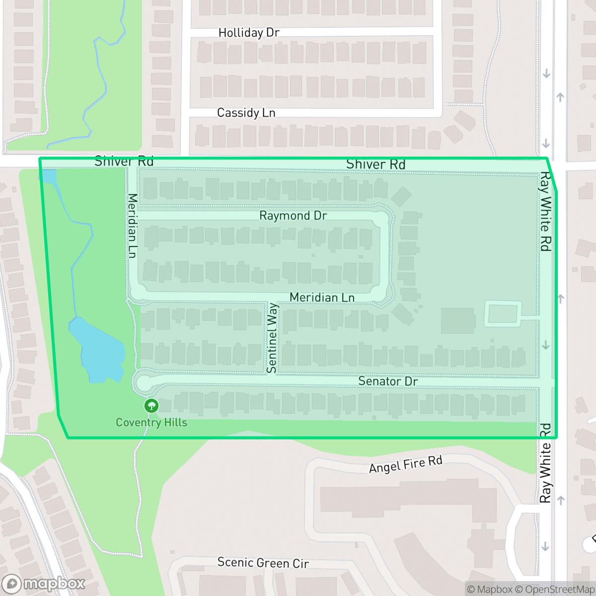 Map showing the location of Heights of Park Vista, Fort Worth, TX