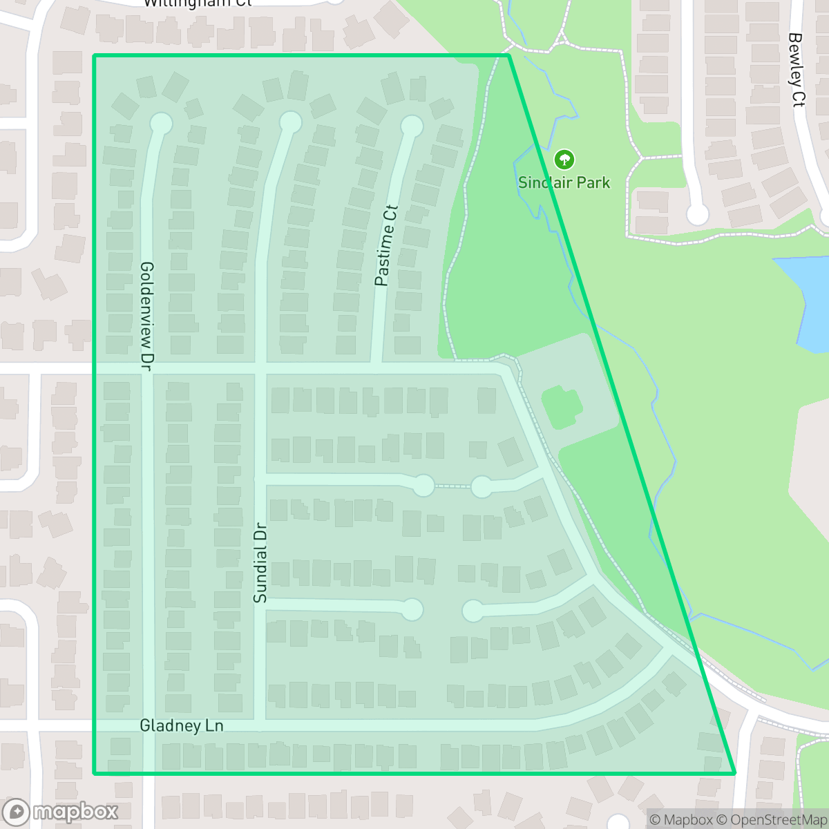 Map showing the location of Heritage Glen, Fort Worth, TX