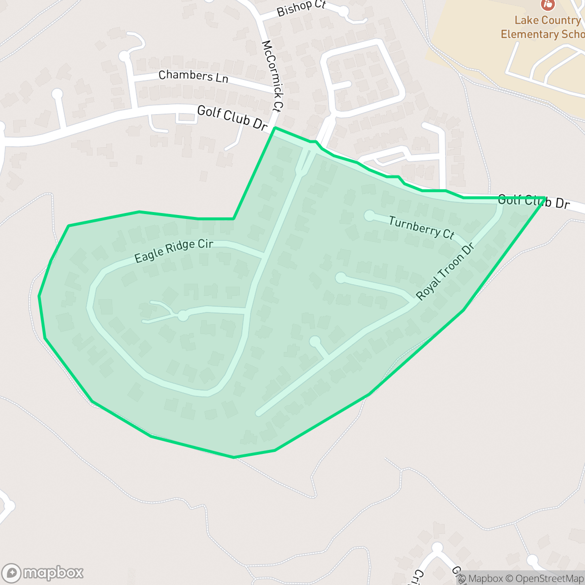 Map showing the location of Highlands, Fort Worth, TX