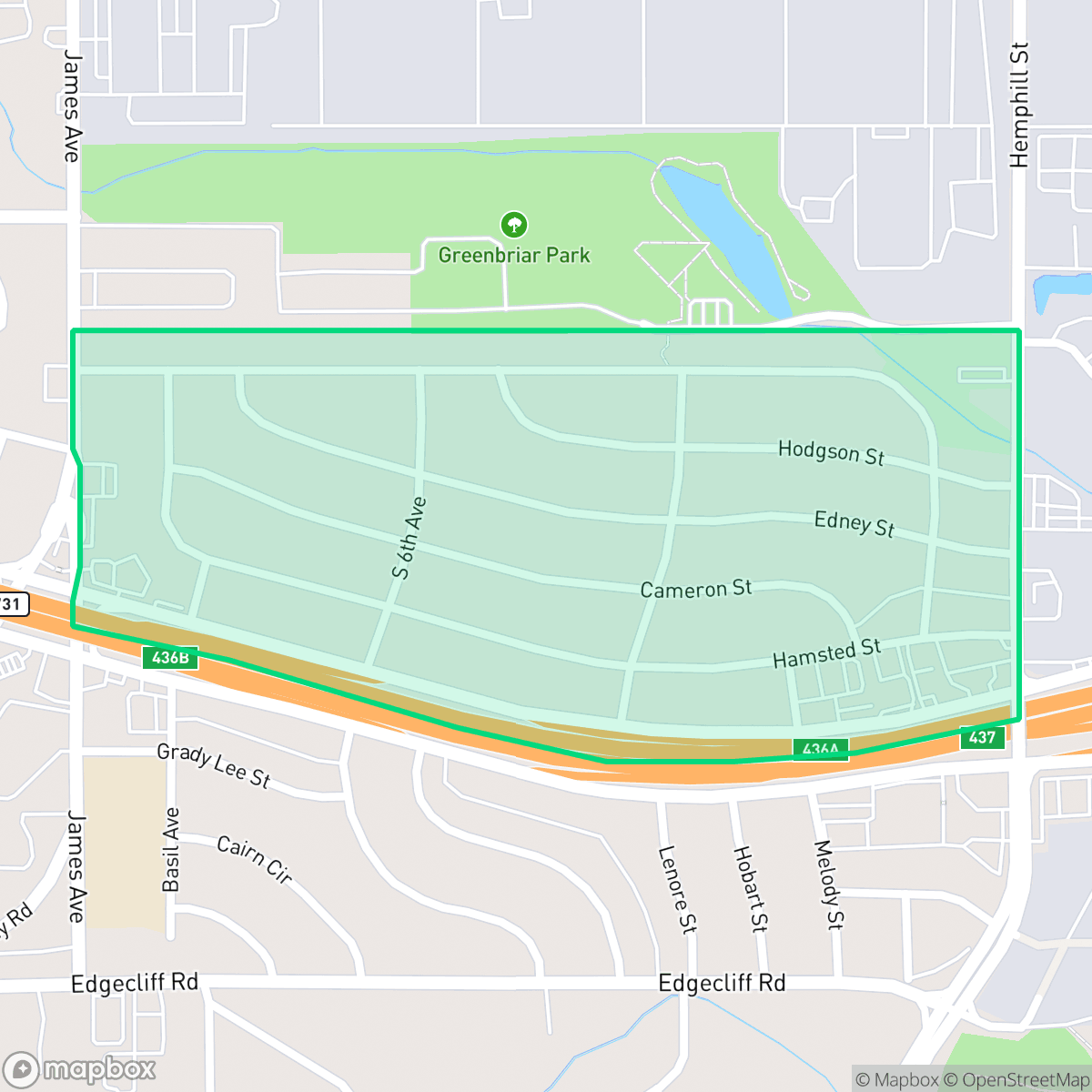 Map showing the location of North Greenbriar, Fort Worth, TX