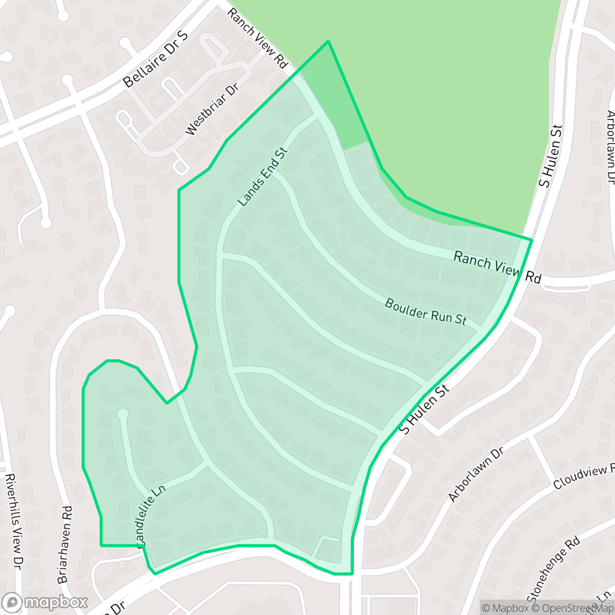 Map showing the location of Overton West, Fort Worth, TX