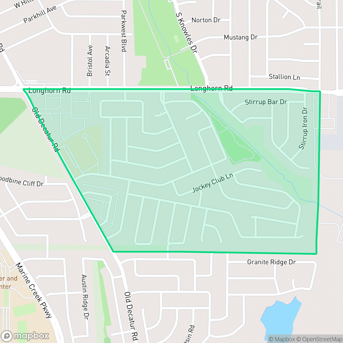 Map showing the location of Remington Point, Fort Worth, TX