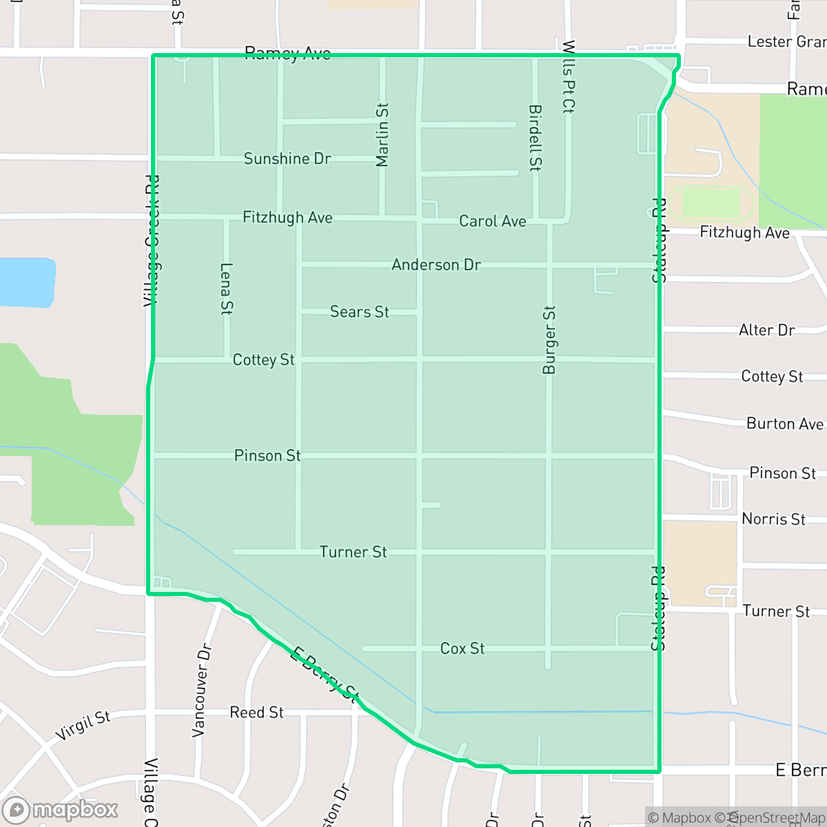 Map showing the location of Stop Six Sunrise Edition, Fort Worth, TX