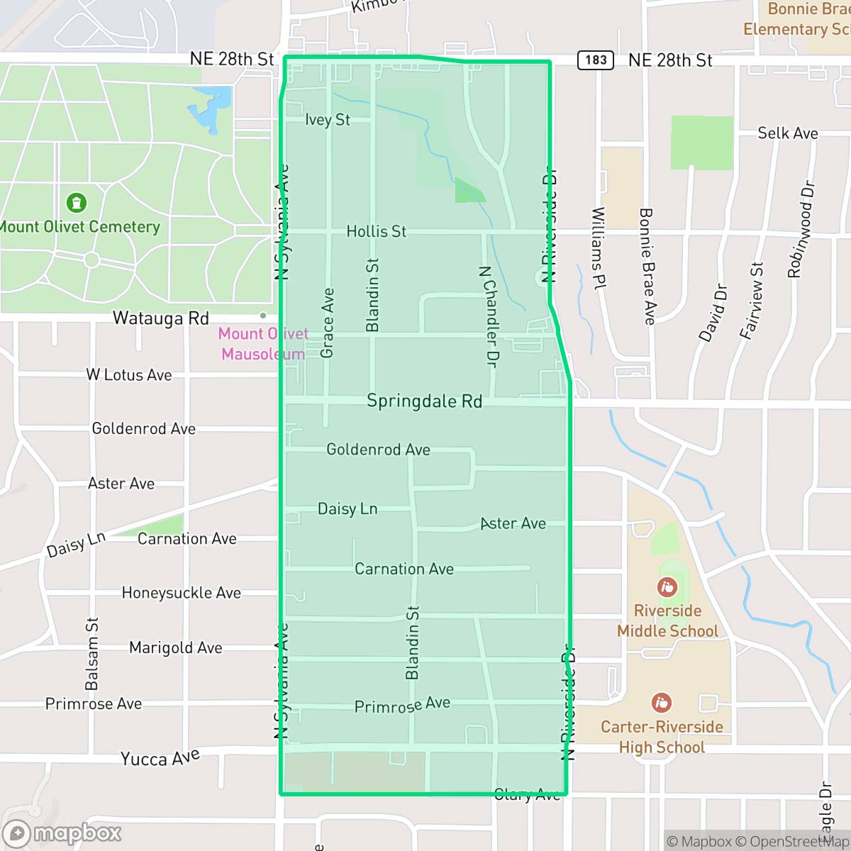 Map showing the location of Sylvan Heights West, Fort Worth, TX