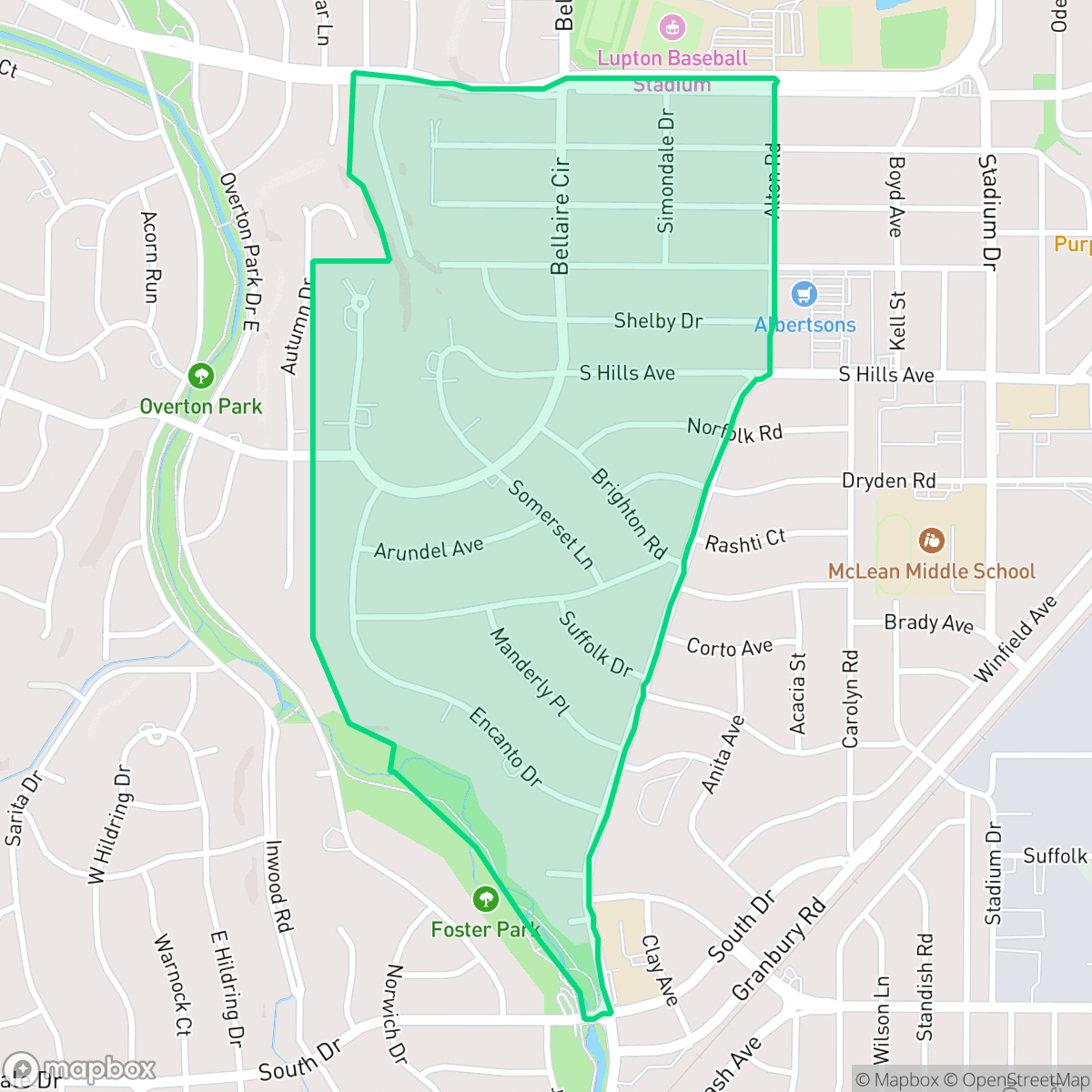 Map showing the location of Westcliff West, Fort Worth, TX