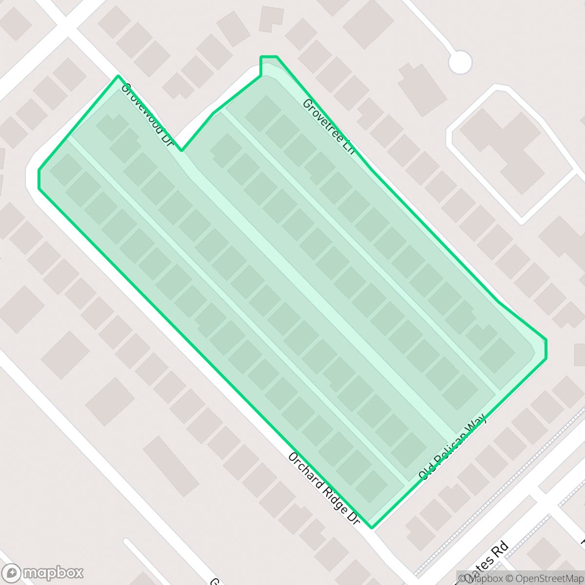 Map showing the location of Gatewood Estates, Garland, TX