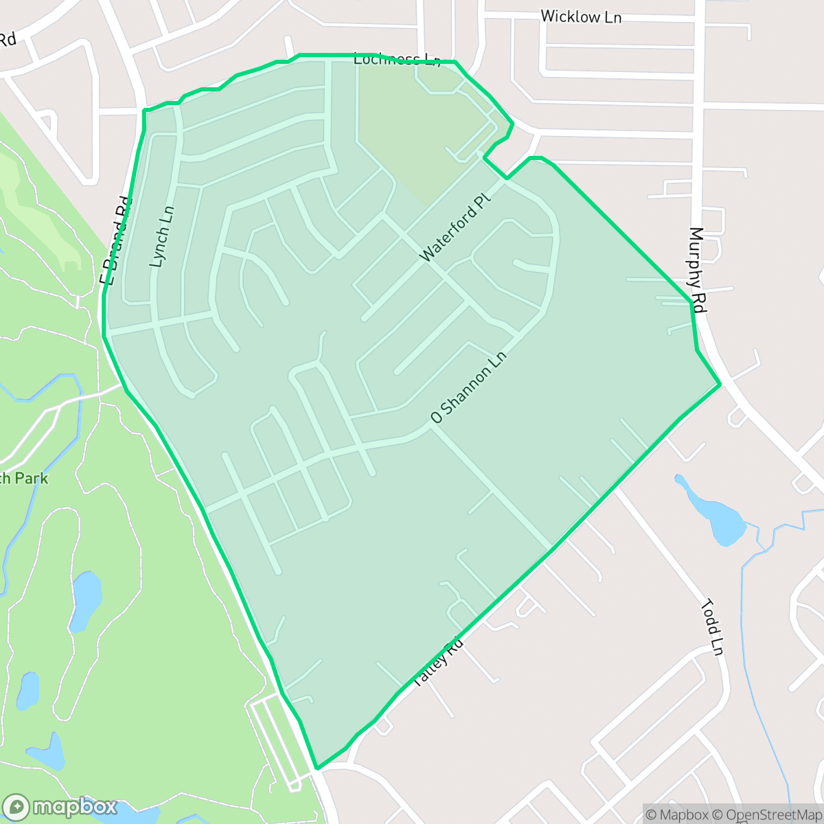Map showing the location of Greens, Garland, TX