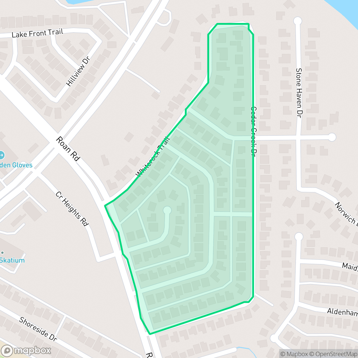 Map showing the location of Lakeview, Garland, TX