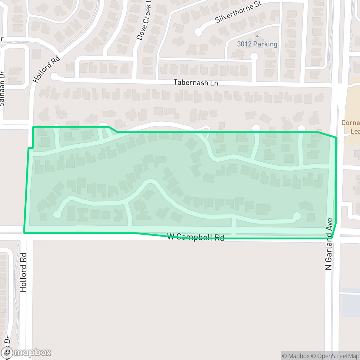 Map showing the location of Oaks of Stoney Creek, Garland, TX